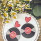 Lovely Large Record Love Song Earrings