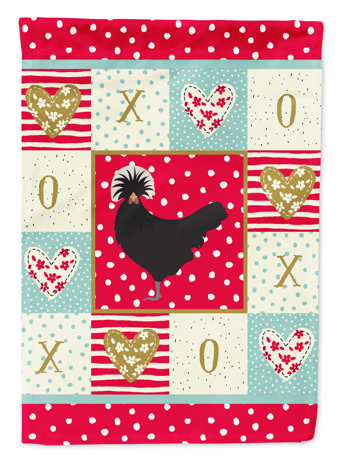 Polish Chicken Love Flag, Garden Size