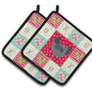 Jersey Giant Chicken Love Pair of Pot Holders