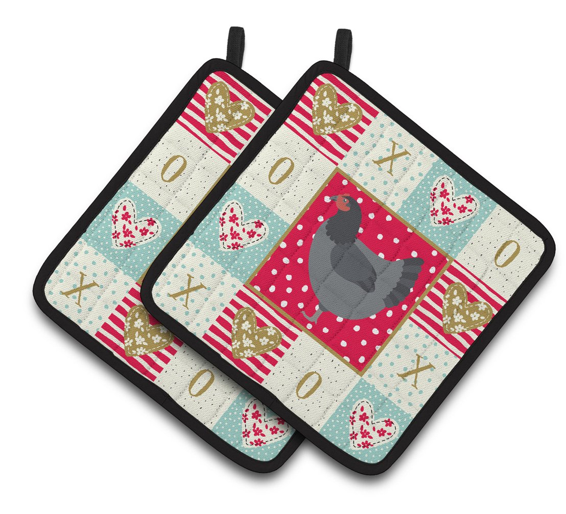 Jersey Giant Chicken Love Pair of Pot Holders