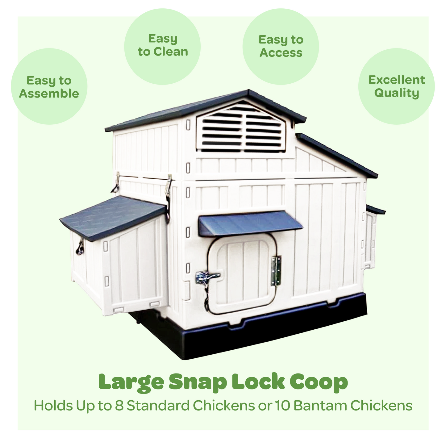 Snap Lock Formex Chicken Coop, Large (Up to 8 Chickens)