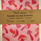 Pink Mushroom Swedish Dish Cloth Set of 3