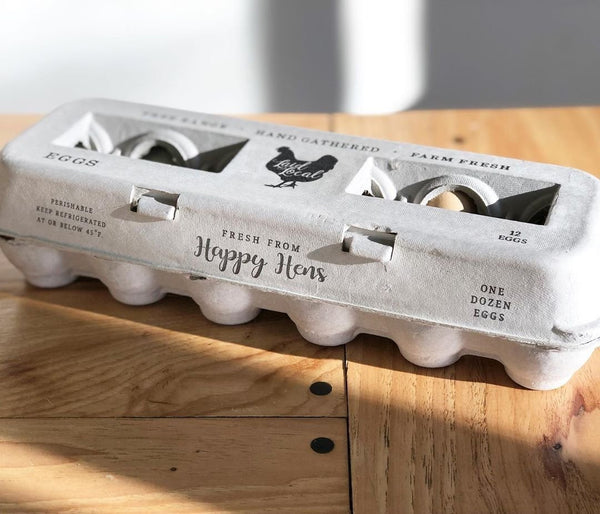 Half Dozen Egg Cartons - Henlay Blank Flat Top, Six Pack, 2 colors, 20 or  100 - Tan Egg Cartons / 20 Cartons