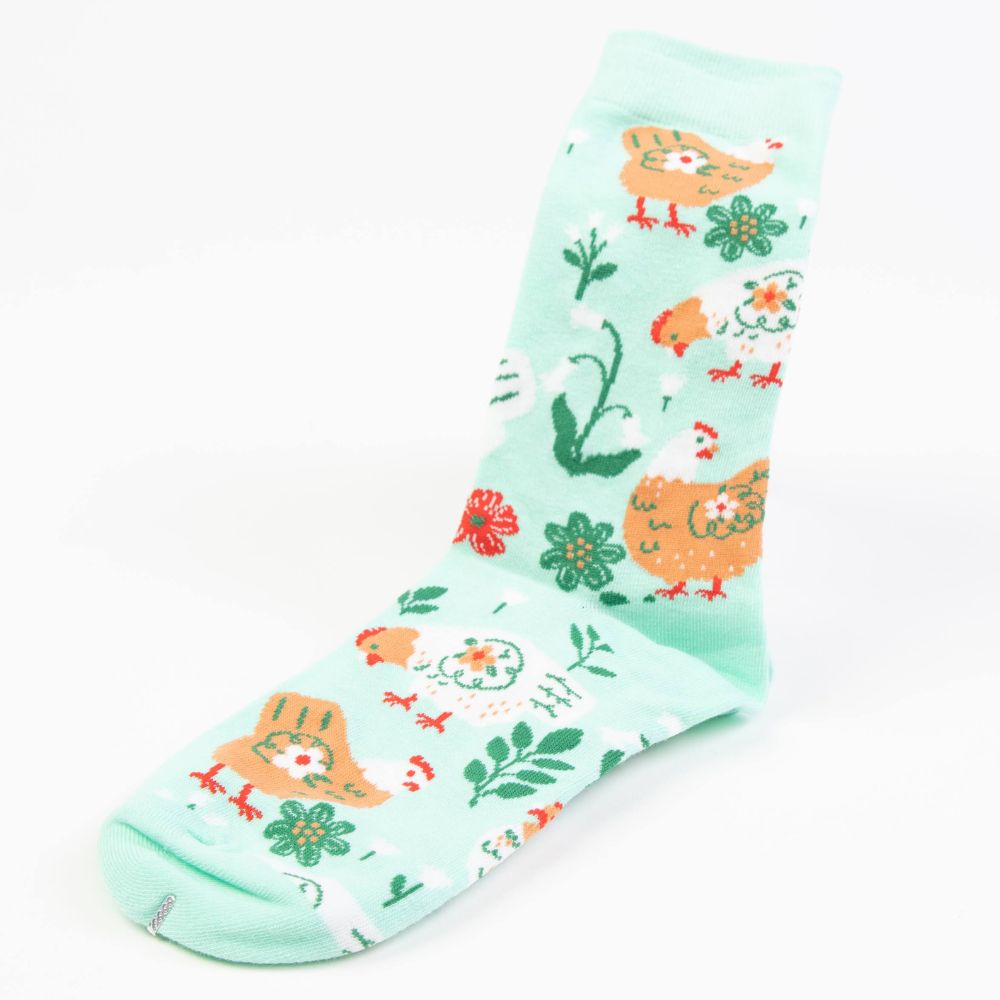 Women's Chicken Socks, Garden Hen Design, Women's Size 6-10 - My Pet ...