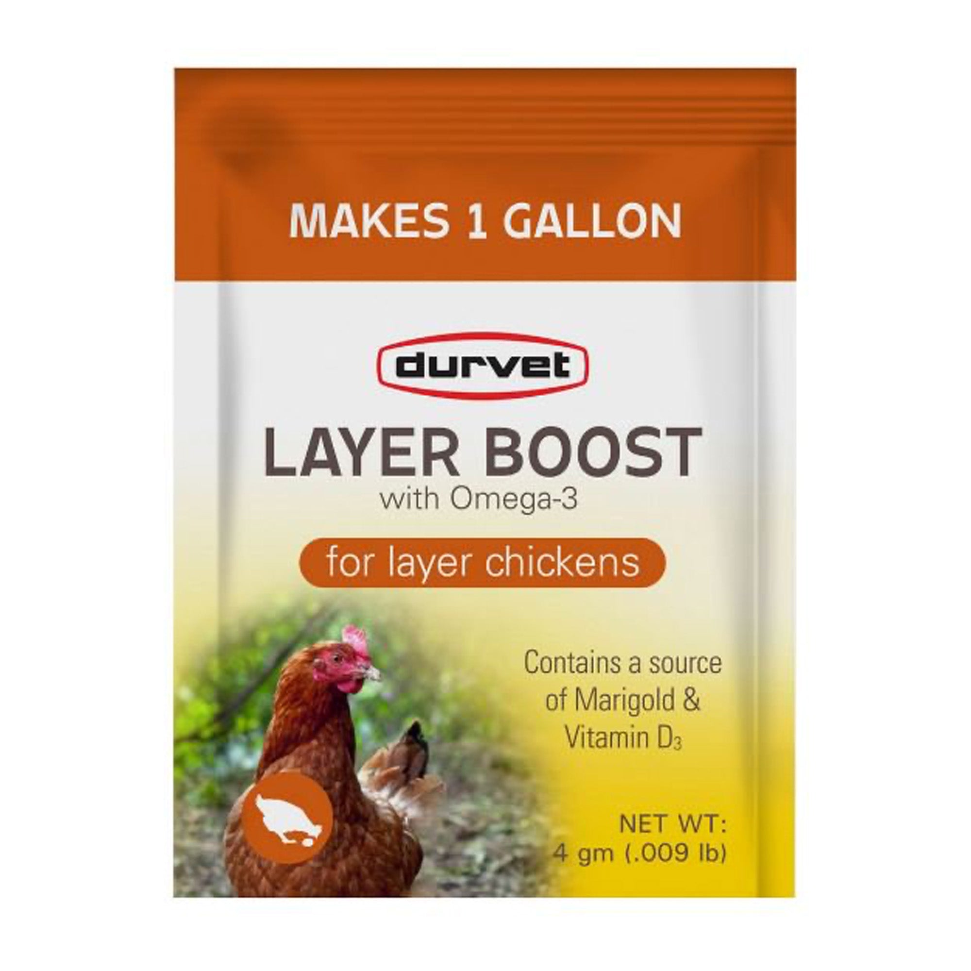 Durvet Layer Boost with Omega 3 for Poultry 4 gm My Pet Chicken